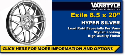 Calibre Exile Silver 20x8.5" 5x120 VW T5