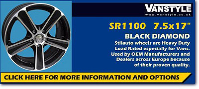 SR1100 Black Diamond 17x7.5 Wheel 5x108 Citroen Dispatch 2007