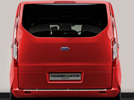 Ford Transit Custom Stainless Steel Rear Bumper Protector 2013>
