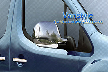 Chrome Mirror Cover Set Abs Chrome - Citroen Berlingo 2008-ON