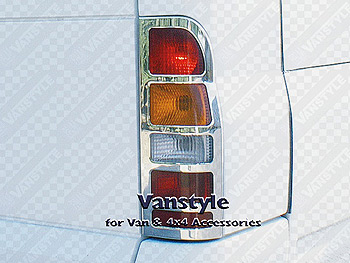 Rear Light Covers Stainless Steel Pair Ford TRANSIT 2000-on