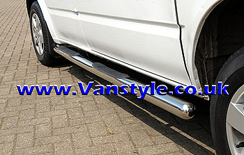 TRAX 76mm Sidebars 4 Steps Ford Transit Van SWB FWD 00-07 & 08>