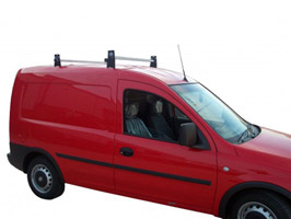Vauxhall Combo Van 2001 on, 2 Bar Heavy Duty S/S Roof Rack