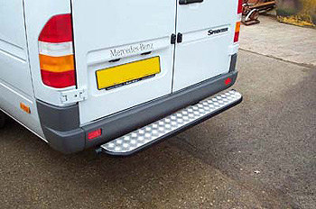 Rear Step Tube Bumper Black Sprinter LT 1995-06 SWB Single Axle