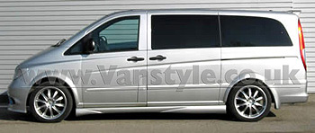 SportMAX Wheel Arch Flare Set 6 Pc ABS Unpainted Vito Viano 2003