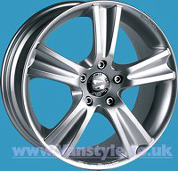 PEGASO Wheel 17x7.5 Brite Metal Set of 4 - 5x112 Galaxy - Alhamb