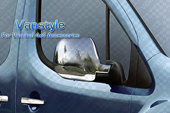 Chrome Mirror Cover Set Peugeot Partner Tepee 2008-ON