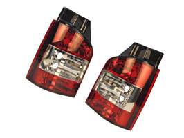 Rear Lamp Set, Crystal Clear, VW T5 & Caravelle, 03-09 & 2010>