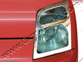 Stainless Steel Headlamp Covers, Ford Connect, 03-10