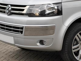 Stainless Steel Bumper Inserts, T5 & Caravelle Facelift, 2010>