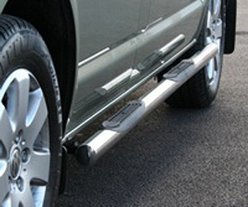 Safety SIDE STEPS VW T5 Transporter / Caravelle Chrome End Caps