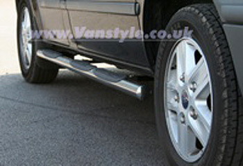 Safety SIDE STEPS Polished Chrome End Caps - Ducato Boxer Relay