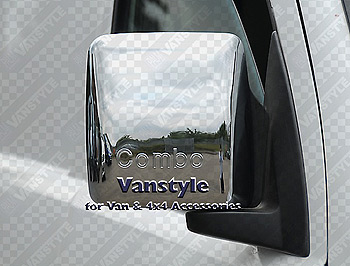 Mirror Cover Chrome Pair RHD Vauxhall Combo Van 2003-on