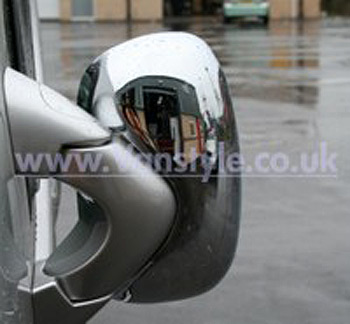 Mirror Covers, Stainless Steel, Vivaro Trafic Primastar RHD UK