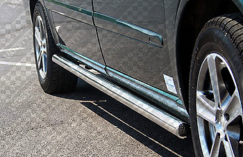 Safety Side Bars Polished SWB Vito/V Class 1996-03 Chrome End Ca