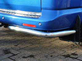 Stainless Steel 60mm Rear Corner Bars, VW T5 & Caravelle