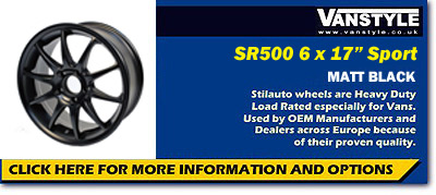 SR500 Matt Black Sport 16x7 5x120 VW Transporter T5
