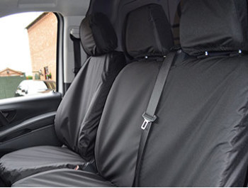 Vito W447 - Tailored Seat Covers - Black - Non Armrest Models