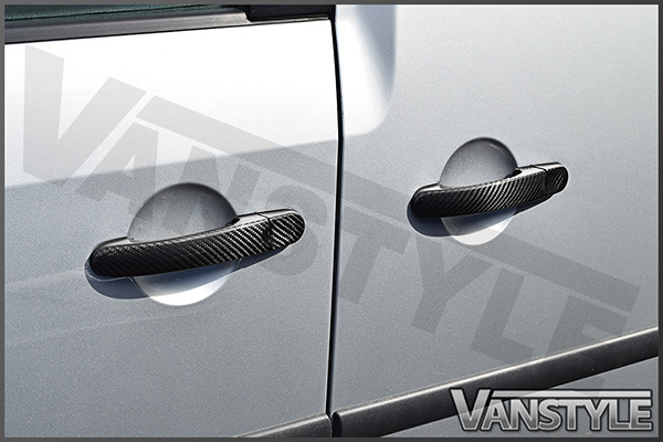 Carbon Fibre Door Handle Trim Covers - VW T5 T6 Caddy ...