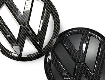 VW Replacement Front & Rear Carbon Fibre Effect Badge T6 T6.1