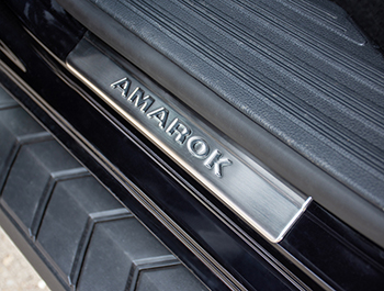 Brushed Stainless Steel Door Sill Covers - VW Amarok 2010>