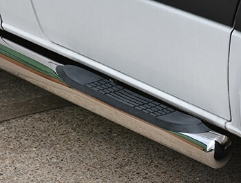 76mm Stainless Steel Side Bars (4x Steps) Crafter/Sprinter LWB