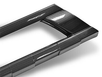 Front Bumper Carbon Effect ABS Skid Plate - Transit Custom 12-18