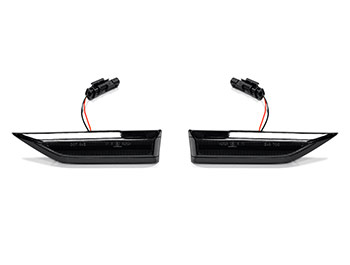 Gloss Black Smoked Lens LED Side Repeater Set - VW Caddy Mk4