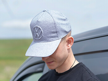 Genuine VW 3D Logo Grey Baseball Cap - One Size
