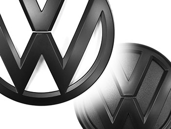 VW Replacement Front & Rear Matte Black Badge Set - VW T6 T6.1