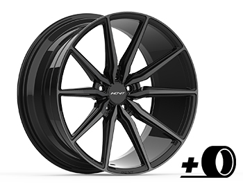 Inovit Frixion5 20" Black Machined Face Dark Tint Wheel & Tyre