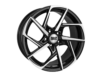 DRC DVX Black & Polished 18x8.5 ET45 Alloy Wheel - 5x112