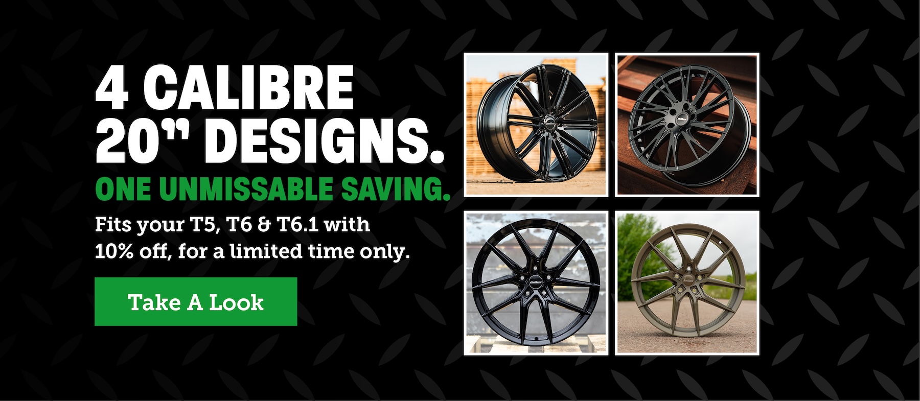 Save 10% on these 20 Calibre Wheels