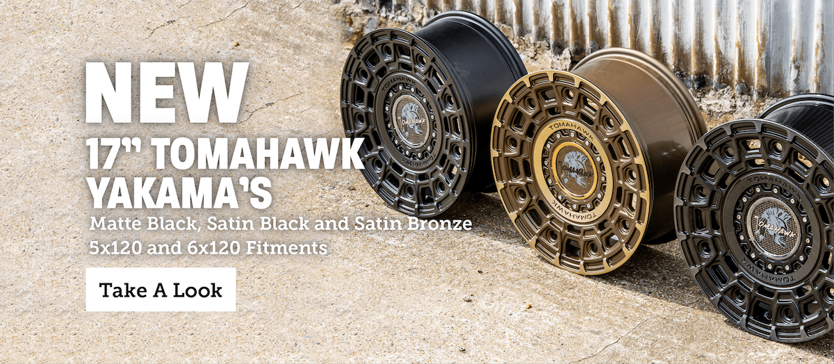 New 17 Tomahawk Yakama Wheels & Tyres