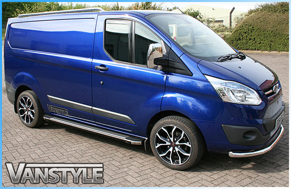 7x54 Inch Aluminum Running Board Step For Transit Sprinter ProMaster – Rear/Side W/ DOT Tape