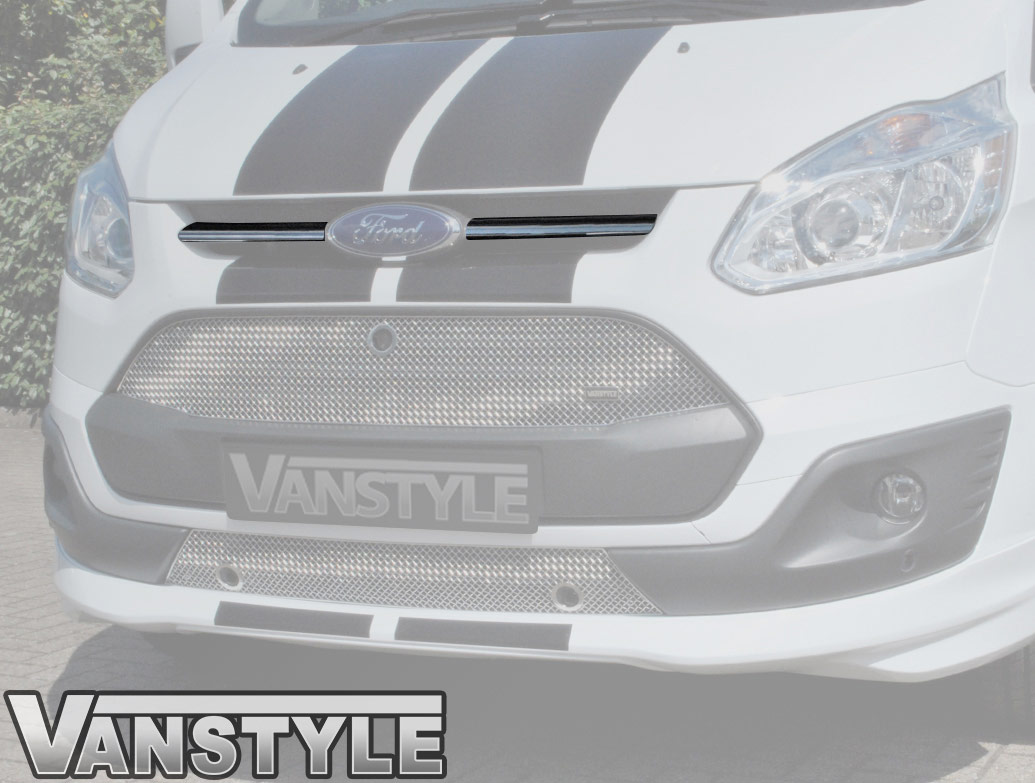 Stainless Steel Front 2 Pc Grille Trim Transit Custom 201218 Vanstyle