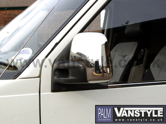 Stainles Steel Mirror Covers VW T4 Transporter and Caravelle - Vanstyle