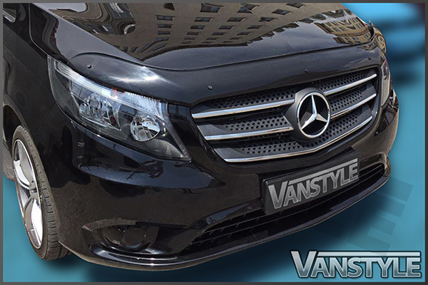 thumbnail image 2 of Hood Deflector For Mercedes Vito W447 2014+ – Rock Impact Protection, Hood Bra, CHROMEMASTER 2 of 5