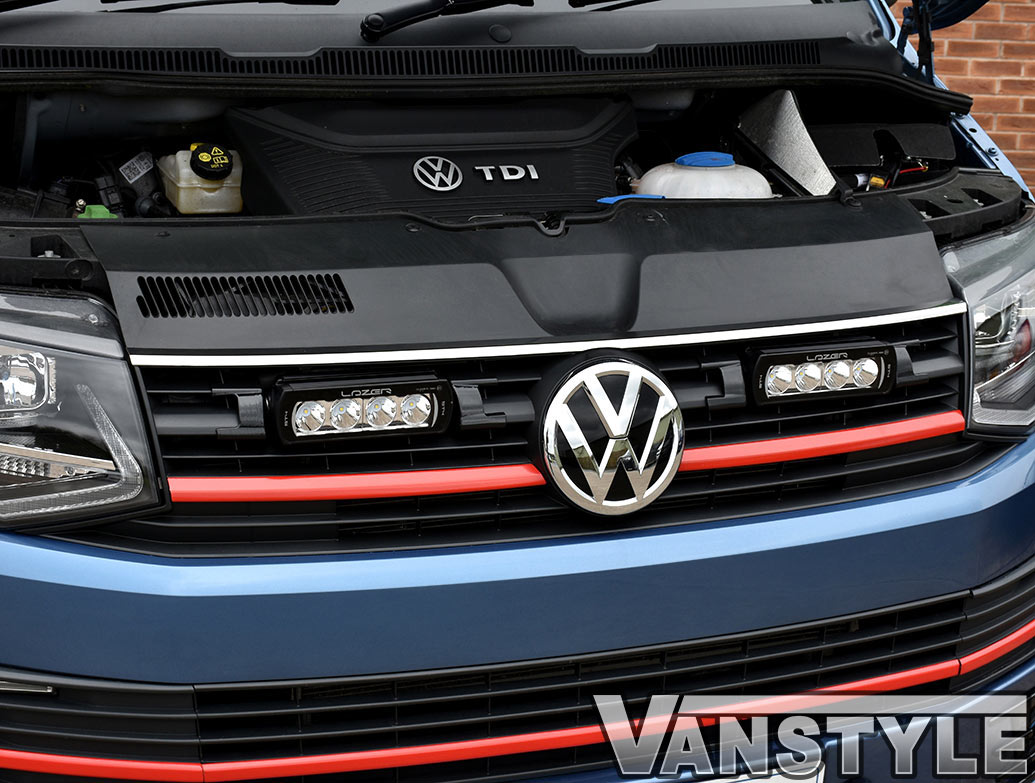 VW T6 Stainless Steel Polished Upper Bonnet Line Trim