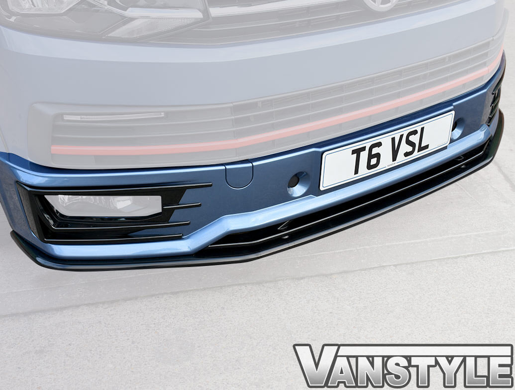 VW T6 Sportline Front Splitter Lip Add On Tailgate Spoiler - Vanstyle
