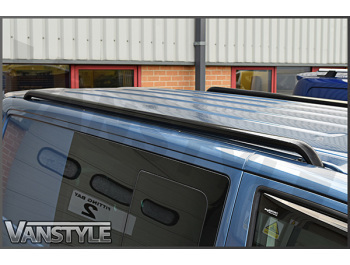 Black Powder Coated Roof Bars (One Piece) - Ford Transit Mk6/7