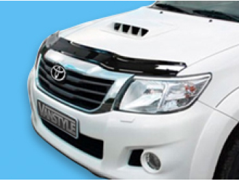 Toyota Hilux 2011-2015 Dark Black Acrylic Bonnet Deflector