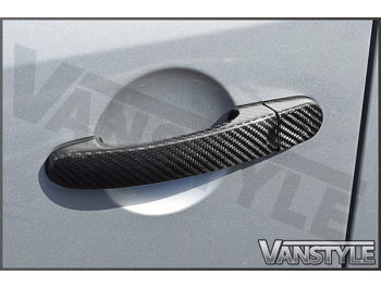 Carbon Fibre Door Handle Trim Covers - VW T5 T6 Caddy ...
