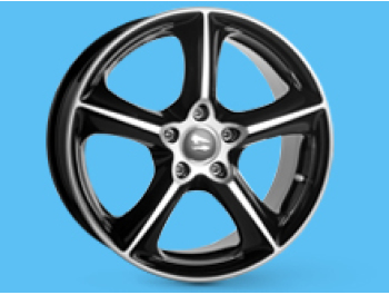 SR1000 Black Diamond 18x8 5x120 VW T5 T6 Alloy Wheels - Vanstyle