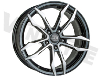 Carre VT5 Black & Polished 18\" VW T5 T6 Alloy Wheels
