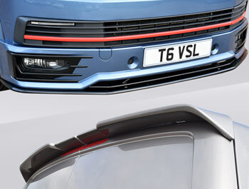 VW T6 Sportline Front Splitter + Lip Add On + Twin Door Spoiler
