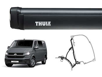 Thule 4200 2.6m Awning - VW T5/T6 SWB - Black