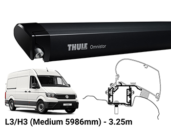 Thule 6300 3.25m Awning - Crafter TGE L3/H2 - Black