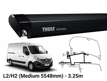 Thule 6300 3.25m Awning - Master Movano L2/H2 - Black