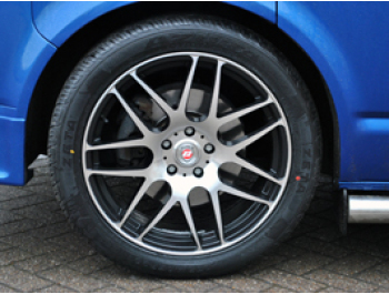Calibre Exile Black & Polished 8.5x20\" 5x120 VW T5